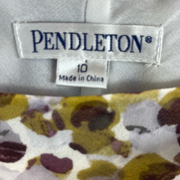 PENDLETON 100% Silk Sleeveless Blouse Large - Picture 5 of 12